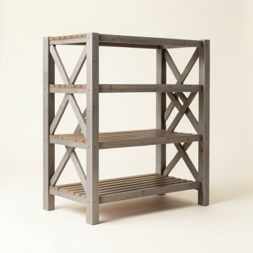 Lake Bend Empty Seed-Starting Shelving Unit Without Lights - Gray (synthetic illustration; no displayed measurements)