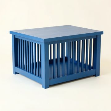 Dune Falls Empty Furniture-Style Pet Crate - Blue (synthetic illustration; no displayed measurements)