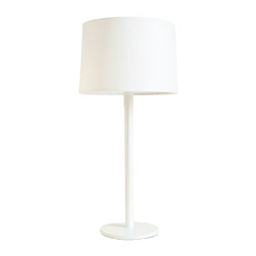 Hill Arc Floor Lamp With A Plain Fabric Shade