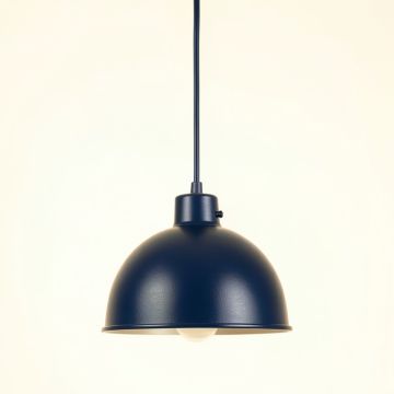 Brook Canyon Pendant Light Suspended From One Plain Cable - Navy (synthetic illustration; no displayed measurements)