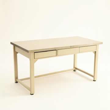 Briar Crest Empty Workshop Workbench - Beige (synthetic illustration; no displayed measurements)