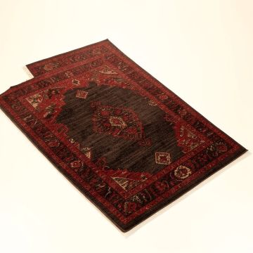 Bastioni Power Loom Dark Brown/Red Rug (synthetic illustration; no displayed measurements)
