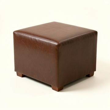 35.25 '' Wide Faux Leather Square Storage Ottoman (synthetic illustration; no displayed measurements)