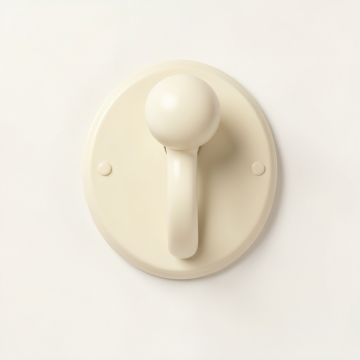 Willow Bend Wall-Mounted Robe Hook - Ivory (synthetic illustration; no displayed measurements)