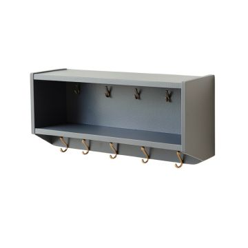 Pine Edge Wall-Mounted Entryway Organizer Shelf - Gray
