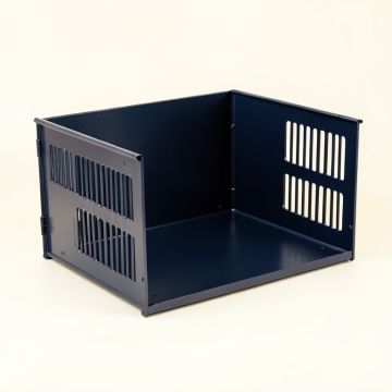 Dawn Falls Empty Furniture-Style Pet Crate - Navy (synthetic illustration; no displayed measurements)