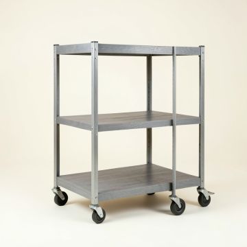Linden Brook Empty Rolling Workshop Cart - Gray (synthetic illustration; no displayed measurements)