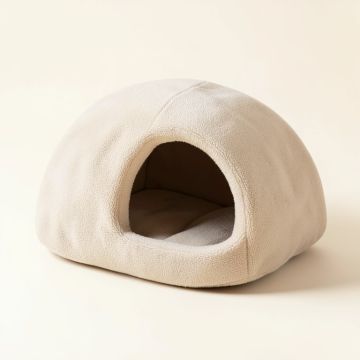 Happy Camper Novelty Hut Lamb Wheat - Cat Hut - Covered Dog Bed (synthetic illustration; no displayed measurements)