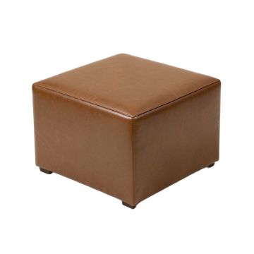 Plainview 16 '' Wide Faux Leather Square Storage Ottoman