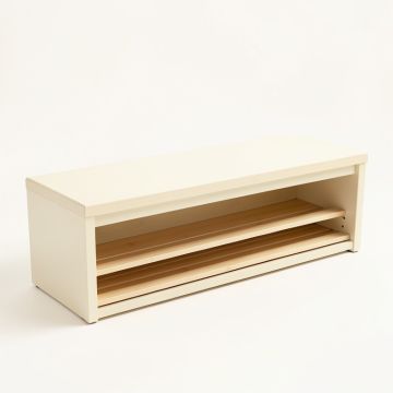 Moss Canyon Shoe Storage Bench - Ivory (synthetic illustration; no displayed measurements)