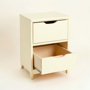 Linden Bridge Freestanding Pull-Out Hamper Cabinet - Ivory (synthetic illustration; no displayed measurements)