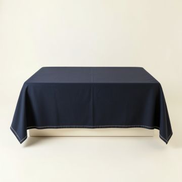 Cove Bend Flat Bed Sheet - Navy (synthetic illustration; no displayed measurements)