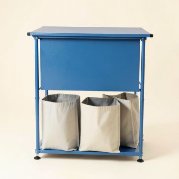 Stone Dell Laundry Sorting Station With Plain Removable Bags - Blue (synthetic illustration; no displayed measurements)