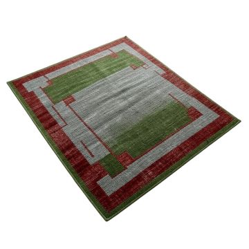 Green/Red/Gray Area Rug