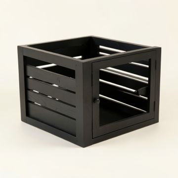 Linden Edge Empty Furniture-Style Pet Crate - Black (synthetic illustration; no displayed measurements)