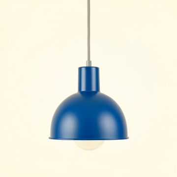 Aspen Bridge Pendant Light Suspended From One Plain Cable - Blue (synthetic illustration; no displayed measurements)