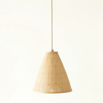 Field Brook Pendant Light Suspended From One Plain Cable - Beige (synthetic illustration; no displayed measurements)