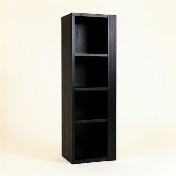 Bay Brook Narrow Cubby Tower - Black (synthetic illustration; no displayed measurements)
