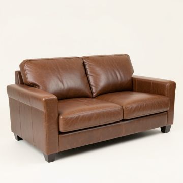 Rangeworthy 67 '' Genuine Leather Tuxedo Arm Loveseat (synthetic illustration; no displayed measurements)