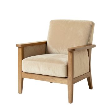 Lake Bend Upholstered Armchair - Beige