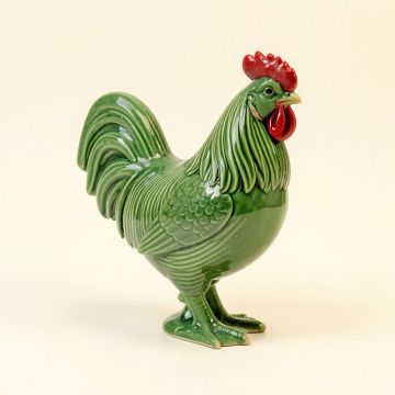Magnhild Striped Rooster Figurine (synthetic illustration; no displayed measurements)