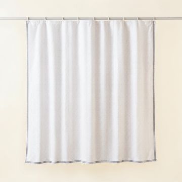 Sage Bridge Shower Curtain Hanging Flat From A Plain Rod - White (synthetic illustration; no displayed measurements)