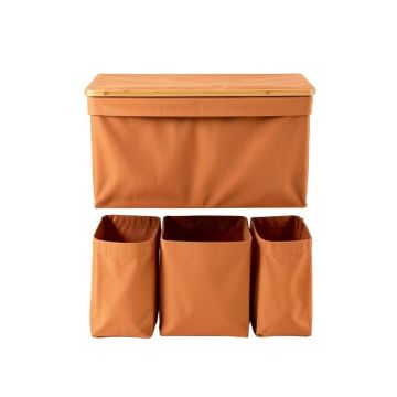 Linden Bluff Laundry Sorting Station With Plain Removable Bags - Terracotta