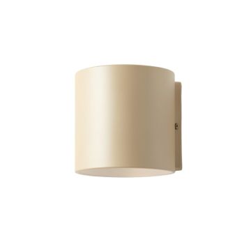 Moss Crest Wall Sconce Mounted On A Plain Wall - Beige