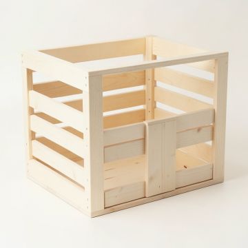 Wren Branch Empty Furniture-Style Pet Crate - Ivory (synthetic illustration; no displayed measurements)