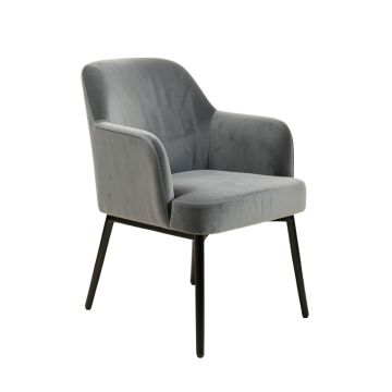 Velvet Task Chair Grey