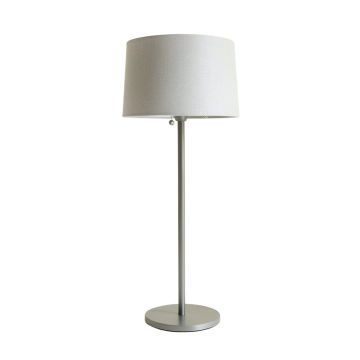 Linden Bend Floor Lamp With A Plain Fabric Shade - Gray