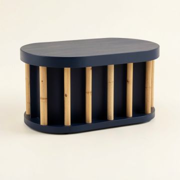 Dune Bluff Shoe Storage Bench - Navy (synthetic illustration; no displayed measurements)