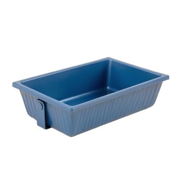 Fern Bridge Empty Railing Planter With Integral Brackets - Blue