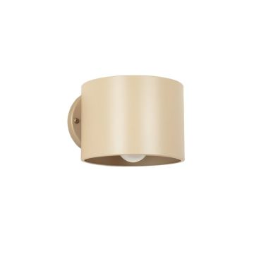 Dawn Dell Wall Sconce Mounted On A Plain Wall - Beige