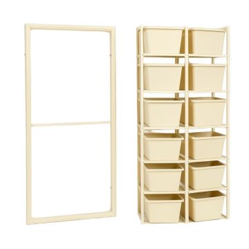 Elm Brook Empty Vertical Garden Frame - Cream