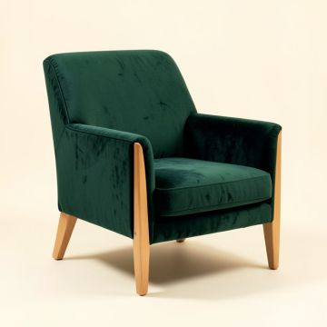 Charlie 30.7 '' Wide Velvet Armchair (synthetic illustration; no displayed measurements)