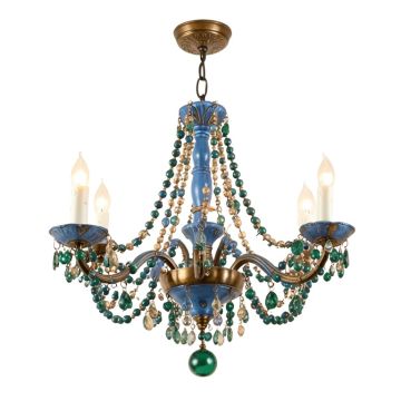 Unique Empire Chandelier With Beaded Accent