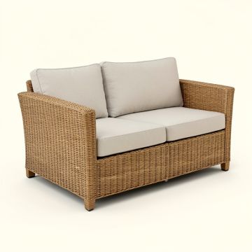 Loganville Patio Sofa With Cushions (synthetic illustration; no displayed measurements)