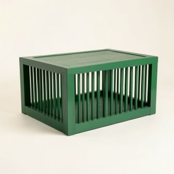 Elm Falls Empty Furniture-Style Pet Crate - Green (synthetic illustration; no displayed measurements)