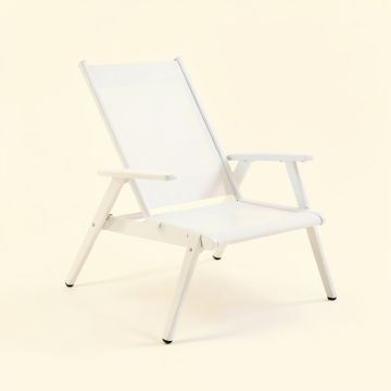 Fern Dell Outdoor Lounge Chair - White (synthetic illustration; no displayed measurements)