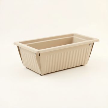 Lake Dale Empty Railing Planter With Integral Brackets - Beige (synthetic illustration; no displayed measurements)