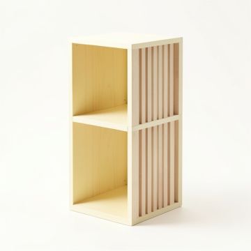 Alder Bend Narrow Cubby Tower - Cream (synthetic illustration; no displayed measurements)