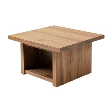 Drexil Solid Wood Block Coffee Table With Storage