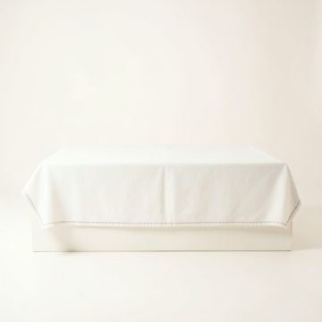 Dune Bend Flat Bed Sheet - White (synthetic illustration; no displayed measurements)