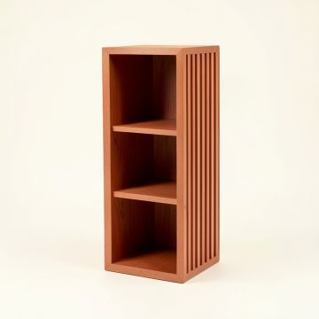 Alder Crest Narrow Cubby Tower - Terracotta (synthetic illustration; no displayed measurements)