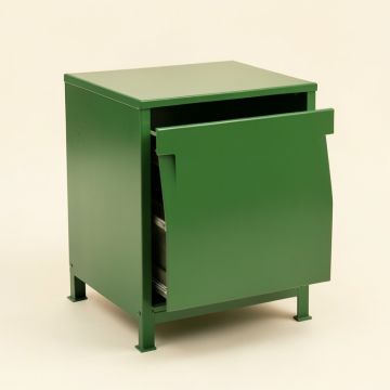 Ridge Dell Freestanding Pull-Out Hamper Cabinet - Green (synthetic illustration; no displayed measurements)