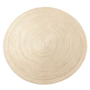 Glen Branch Round Area Rug - Cream