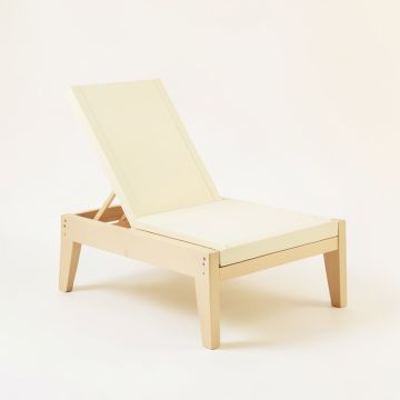 Dune Bend Outdoor Lounge Chair - Cream (synthetic illustration; no displayed measurements)