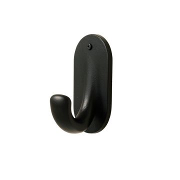 Reed Arc Wall-Mounted Robe Hook - Black