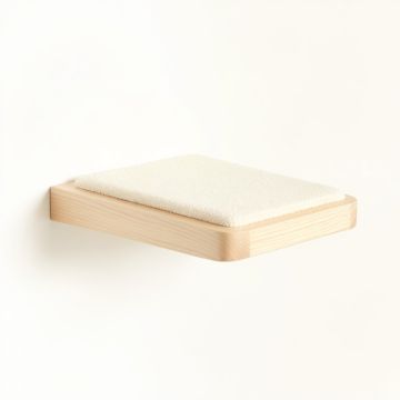 Elm Bend Wall-Mounted Cat Perch - Ivory (synthetic illustration; no displayed measurements)